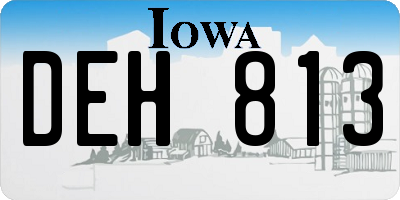IA license plate DEH813