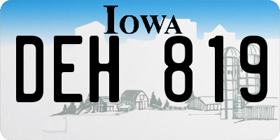IA license plate DEH819