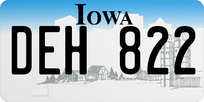 IA license plate DEH822