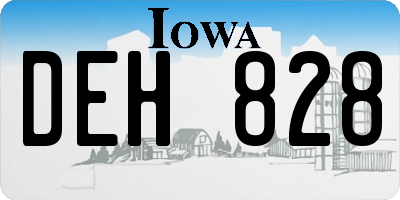 IA license plate DEH828