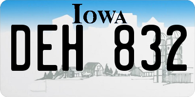 IA license plate DEH832