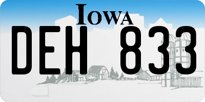 IA license plate DEH833