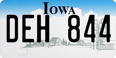 IA license plate DEH844