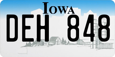 IA license plate DEH848
