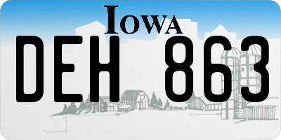 IA license plate DEH863