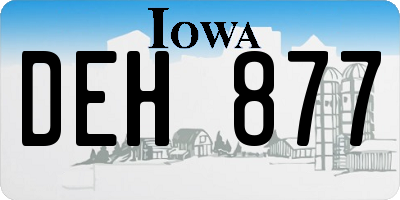 IA license plate DEH877