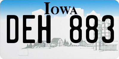 IA license plate DEH883
