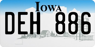 IA license plate DEH886