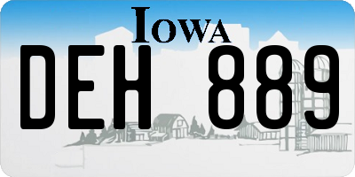 IA license plate DEH889