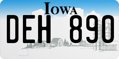IA license plate DEH890