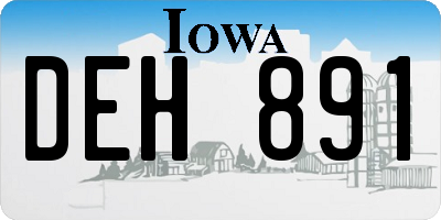 IA license plate DEH891