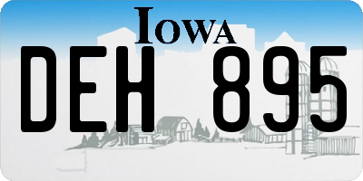 IA license plate DEH895