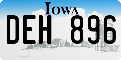 IA license plate DEH896