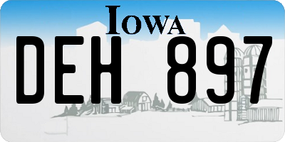 IA license plate DEH897