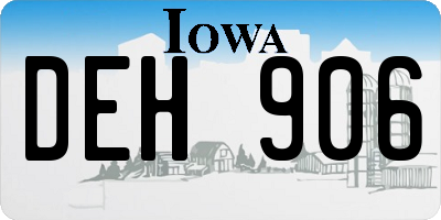 IA license plate DEH906