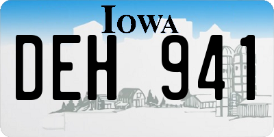 IA license plate DEH941