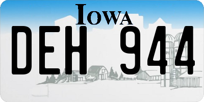 IA license plate DEH944