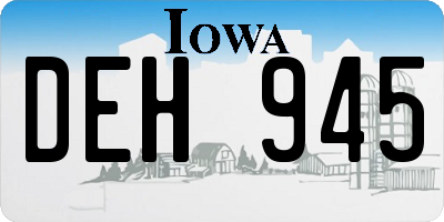 IA license plate DEH945