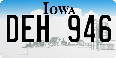 IA license plate DEH946