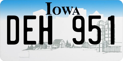 IA license plate DEH951