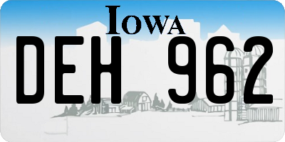 IA license plate DEH962