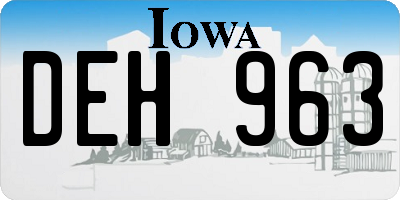 IA license plate DEH963