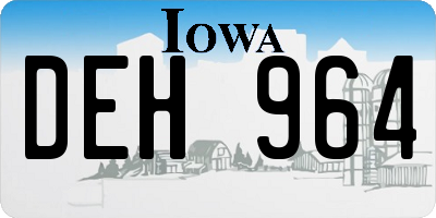 IA license plate DEH964
