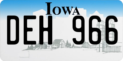 IA license plate DEH966