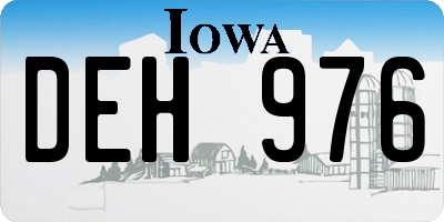 IA license plate DEH976