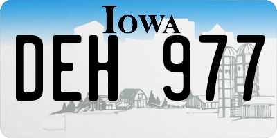 IA license plate DEH977