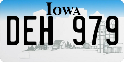 IA license plate DEH979