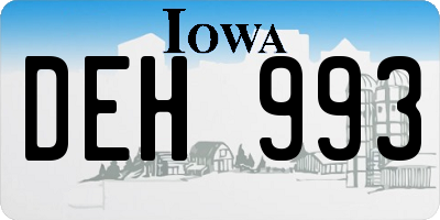 IA license plate DEH993