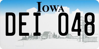 IA license plate DEI048
