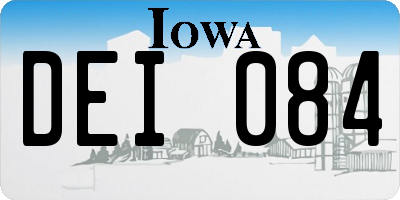 IA license plate DEI084