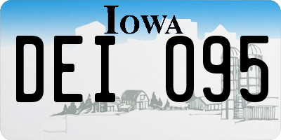 IA license plate DEI095