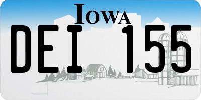 IA license plate DEI155