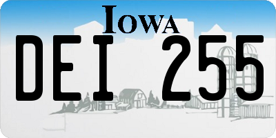 IA license plate DEI255