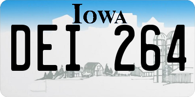 IA license plate DEI264