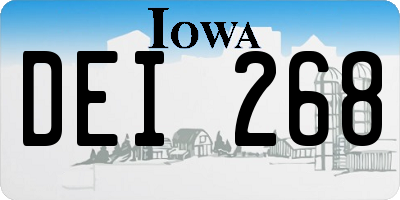 IA license plate DEI268