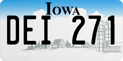 IA license plate DEI271