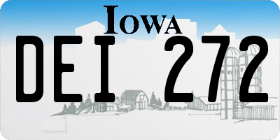 IA license plate DEI272