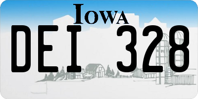 IA license plate DEI328