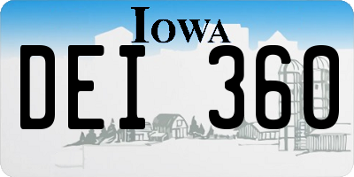 IA license plate DEI360