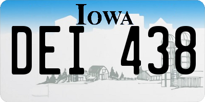 IA license plate DEI438