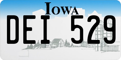IA license plate DEI529