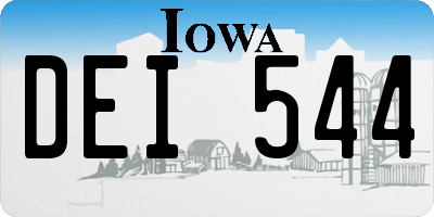IA license plate DEI544