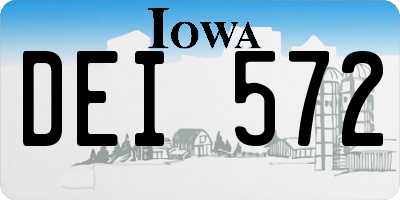 IA license plate DEI572