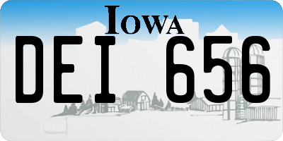 IA license plate DEI656