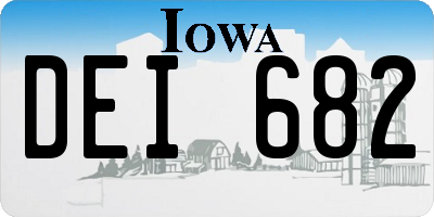 IA license plate DEI682