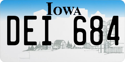 IA license plate DEI684